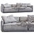 Contemporary Edmond Flexform Sofa 3D model small image 4
