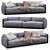 Contemporary Edmond Flexform Sofa 3D model small image 5