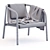 Modern Oslo Lounge Chair Design 3D model small image 5