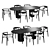 Rose Dining Set 040 Elegant 3D model small image 1