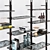 Contemporary Roxanne Shelving Unit 3D model small image 4
