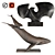 PBR Whale & Bat Sculptures 3D model small image 5