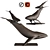 PBR Whale & Bat Sculptures 3D model small image 6
