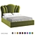 Vary Bed Collection Panel Bed 3D model small image 1