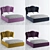 Vary Bed Collection Panel Bed 3D model small image 5