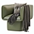 Contemporary Missana Block Armchair 3D model small image 8