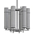 Elegant Giuliano chrome model chandelier 3D model small image 2