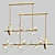 Harmonious Glass Metal Chandelier 3D model small image 1