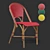 Classic Rattan Woven Dining Chair 3D model small image 1