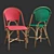 Classic Rattan Woven Dining Chair 3D model small image 2