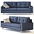 Dins Sofa from divan.ru - Rich Velvet Options 3D model small image 4