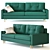 Dins Sofa from divan.ru - Rich Velvet Options 3D model small image 5
