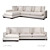 Lounging Elegance: Modular Comfort Sofa 3D model small image 1