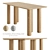 Rustic Wood Dining Table 63 3D model small image 5