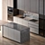 Modern Kitchen Cabinet Set with Bosch and Brizo Appliances 3D model small image 2