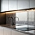 Modern Kitchen Cabinet Set with Bosch and Brizo Appliances 3D model small image 5