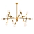 Modern Gold Sputnik Chandelier-Light 3D model small image 1