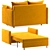 Volga Sofa Bed 1400x900 3D model small image 3