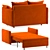 Volga Sofa Bed 1400x900 3D model small image 4