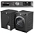 GE Smart Washer Dryer Set 3D model small image 7