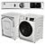 GE Smart Washer Dryer Set 3D model small image 8