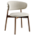 Italian Walnut Oleandro Chair 3D model small image 1