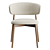 Italian Walnut Oleandro Chair 3D model small image 2