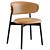 Italian Walnut Oleandro Chair 3D model small image 3