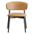 Italian Walnut Oleandro Chair 3D model small image 4