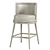 Barbara Barry Swivel Rattan Barstool 3D model small image 8