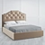 Vary Bed Collection King-size Platform Bed 3D model small image 2