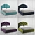 Vary Bed Collection King-size Platform Bed 3D model small image 4