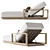 RH Belize Teak Chaise Lounger 3D model small image 2