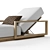 RH Belize Teak Chaise Lounger 3D model small image 3