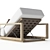 RH Belize Teak Chaise Lounger 3D model small image 4