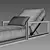 RH Belize Teak Chaise Lounger 3D model small image 6