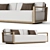 RH Belize Teak Modern Sofa 3D model small image 5