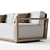 RH Belize Teak Modern Sofa 3D model small image 6