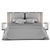 Modern Almond Flat Bed 01 3D model small image 4