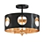 Matte Black Drum Ceiling Light 3D model small image 1