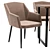 Luxury Dining Chair and Table 3D model small image 4