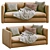 Modern Leather Sofa Model HAY 3D model small image 3