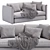 Modern Leather Sofa Model HAY 3D model small image 5