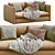 Modern Leather Sofa Model HAY 3D model small image 6