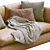 Modern Leather Sofa Model HAY 3D model small image 1