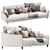 Modern Rosini Madrid 3-pos Sofa 3D model small image 3