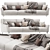 Modern Rosini Madrid 3-pos Sofa 3D model small image 4