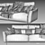 Modern Rosini Madrid 3-pos Sofa 3D model small image 5