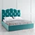 Vary Bed K70-B08 Microvelvet 160x200 3D model small image 2
