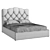 Vary Bed K70-B08 Microvelvet 160x200 3D model small image 5
